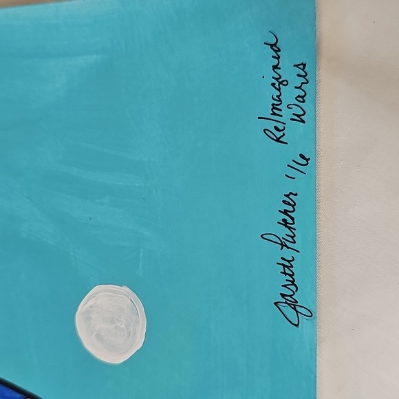 Colorful Abstract Mermaid Tail Art Painting 11 X 14 - Picture 2 of 3